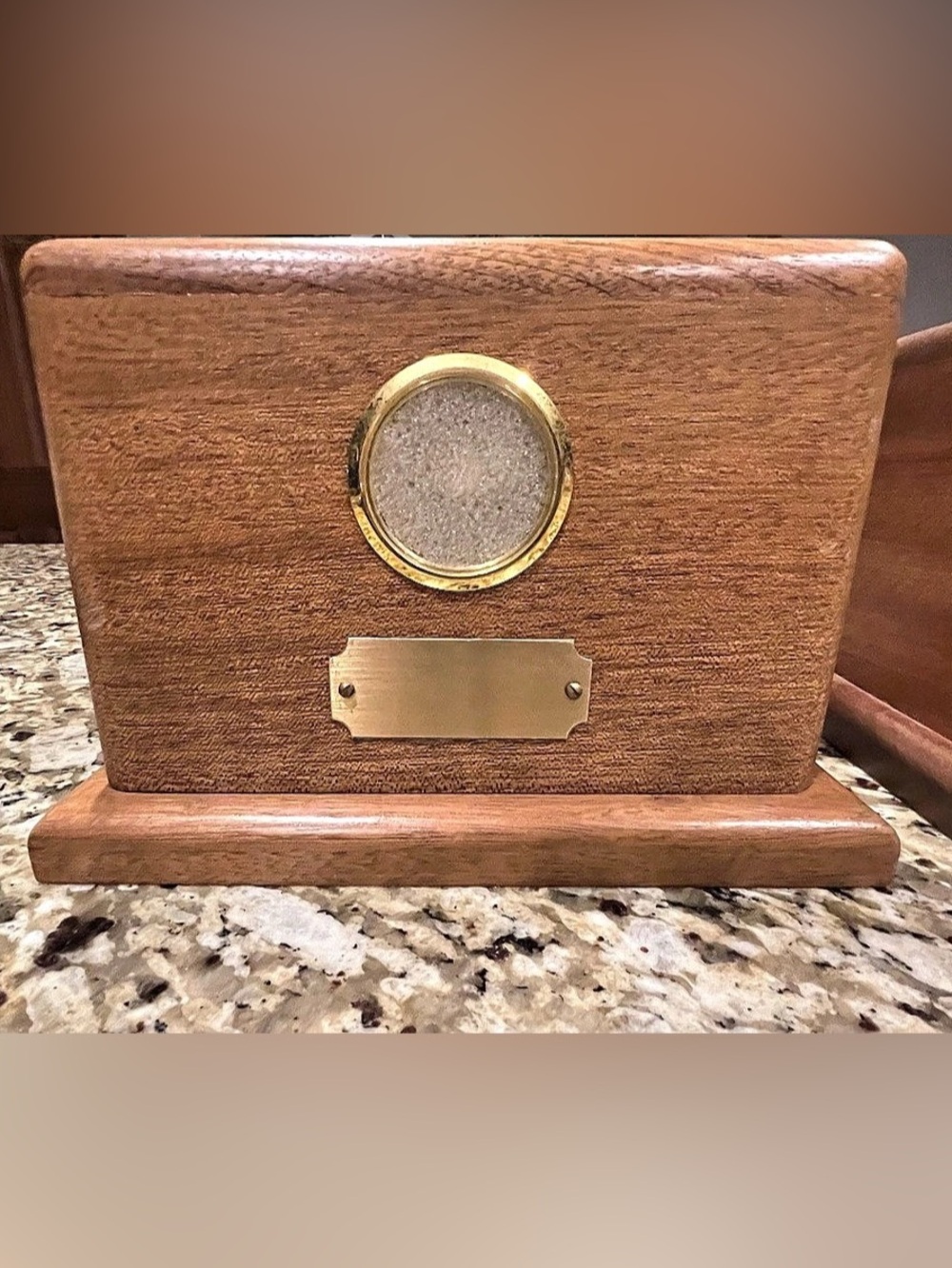 Wooden Pet Urn with photo dispay